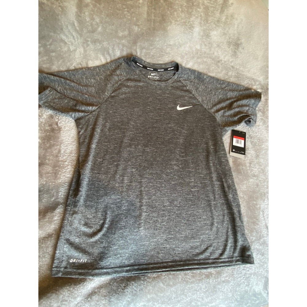 Nike Swim T Shirt New Tag Large Dri Fit Grey Tee s10